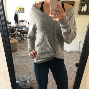 Sweater with knot accent